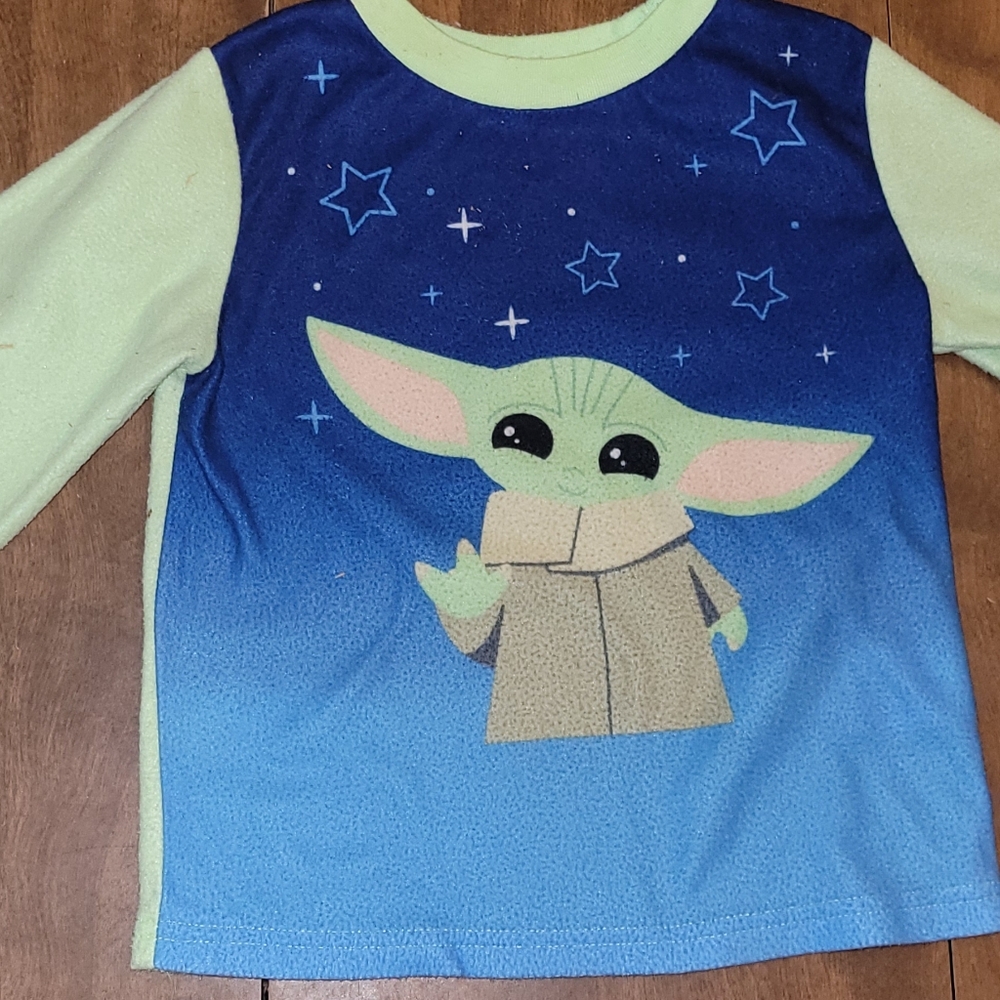 Blue and Green Baby Yoda Long Sleeve Shirt